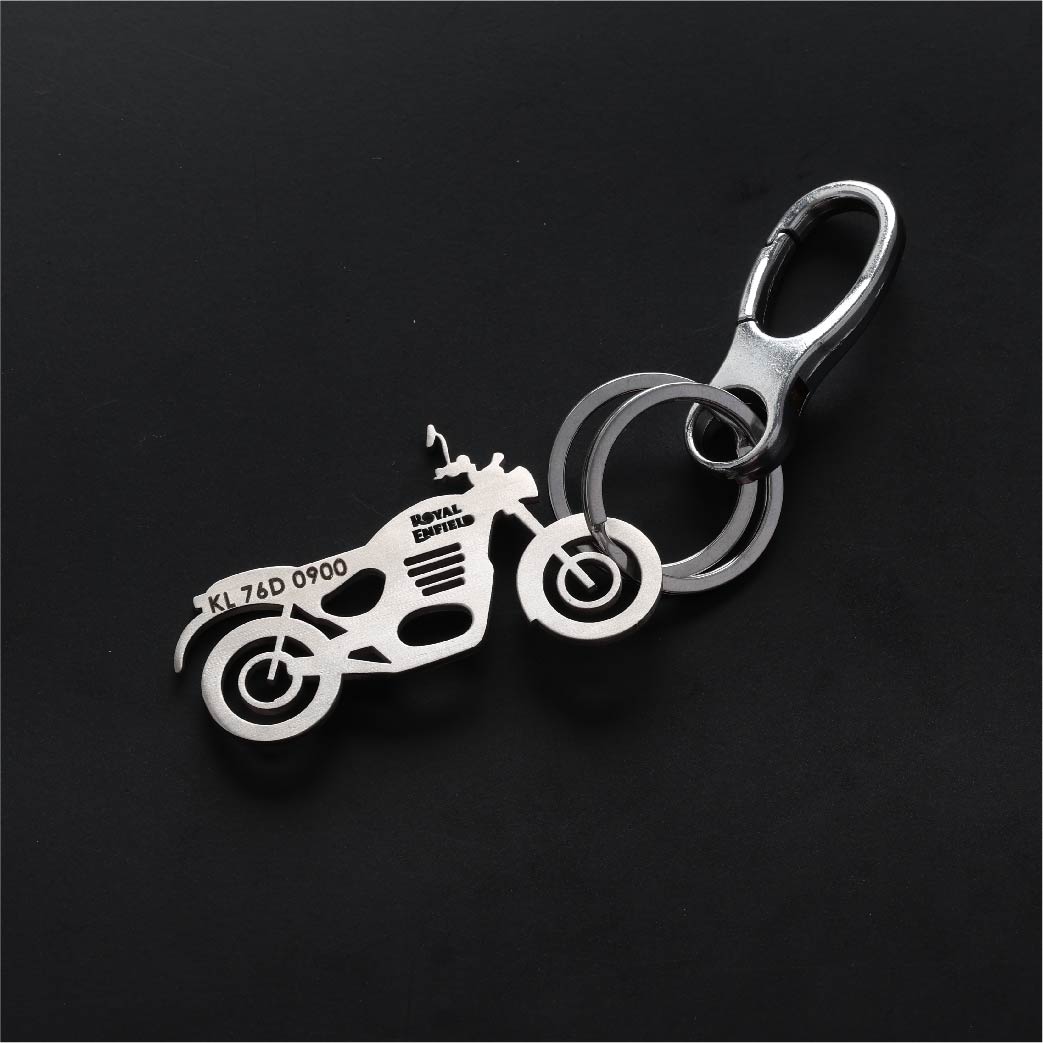 Personalised bike keychain