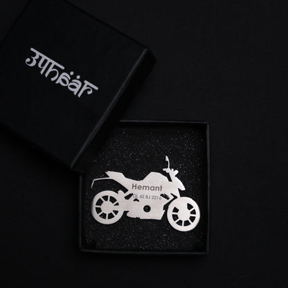 Personalised Bike Keychain